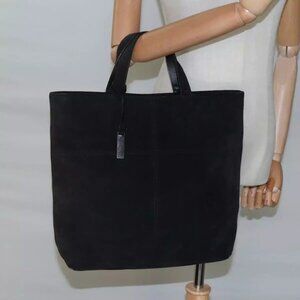 GUCCI Hand Bag Suede Black 002 2113 0475 Auth